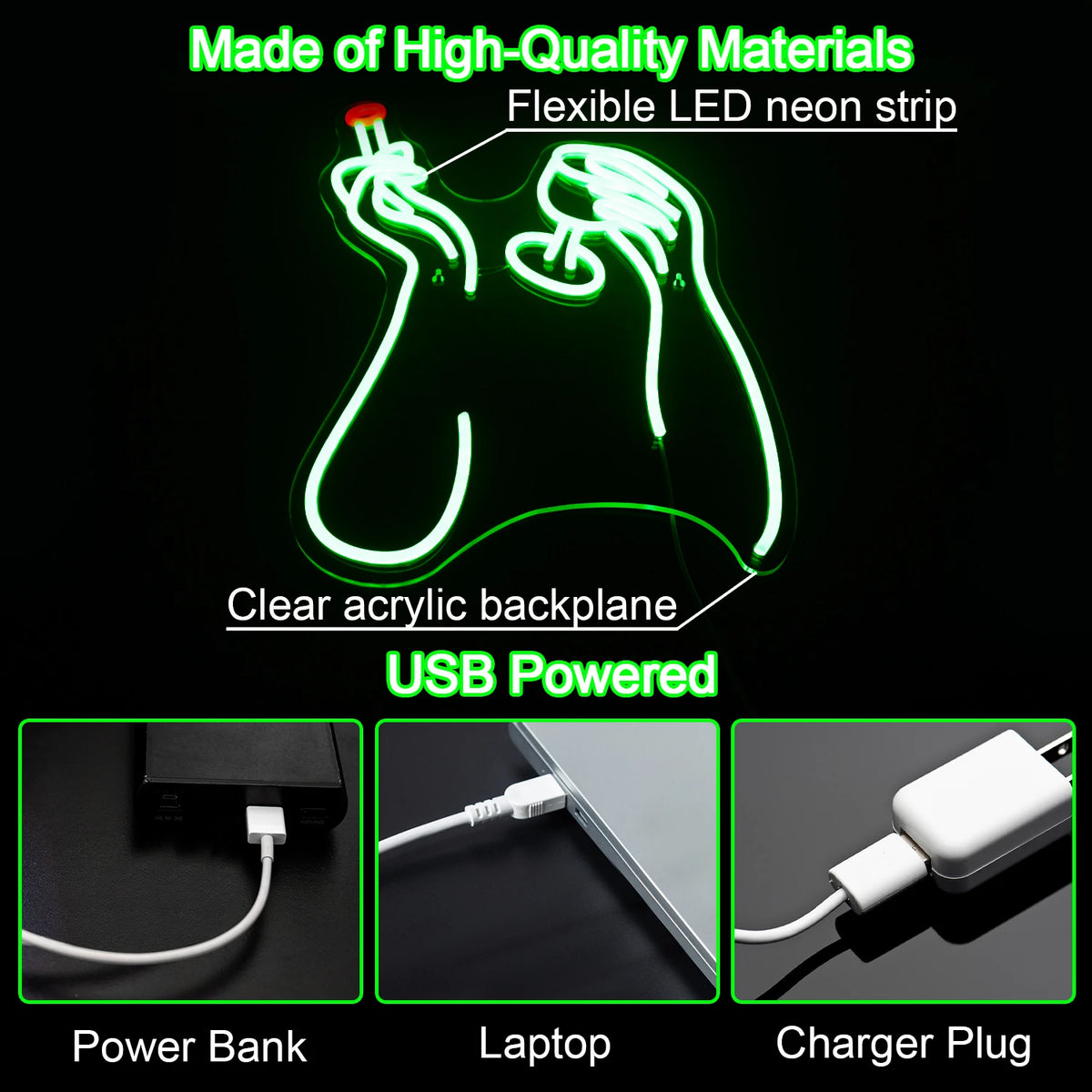 Rök- och dryckesmotiv – LED-neonskylt (5 V USB)