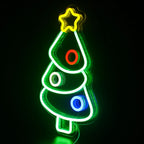 Julgran – LED-neonskylt (5 V USB)