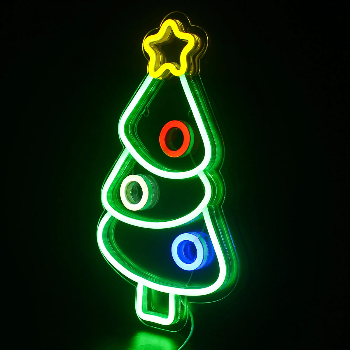 Julgran – LED-neonskylt (5 V USB)