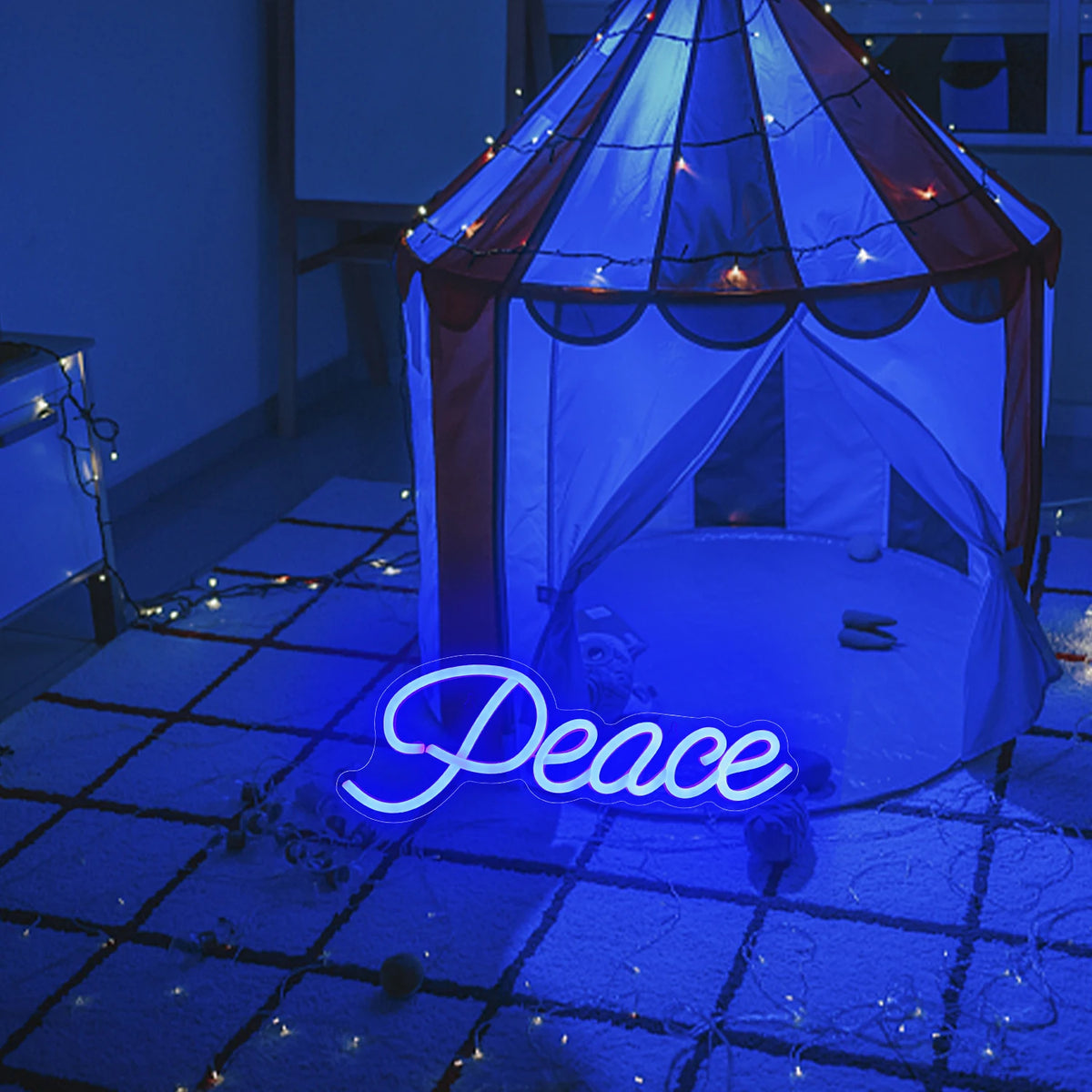 Peace – LED-neonskylt (5 V USB)