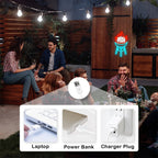 BBQ TIME – Flammande grill – LED-ljusskylt (5 V USB)