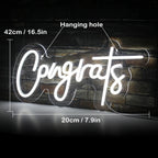 Congrats – LED-neonskylt (5 V USB)