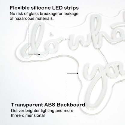 Gör Det Du Älskar 5V USB LED Ljusskylt - Budgetvänlig