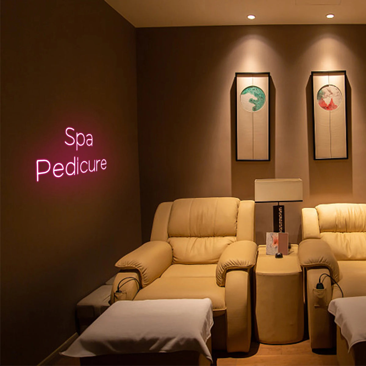 Spa Pedicure – LED-ljusskylt (5 V USB)
