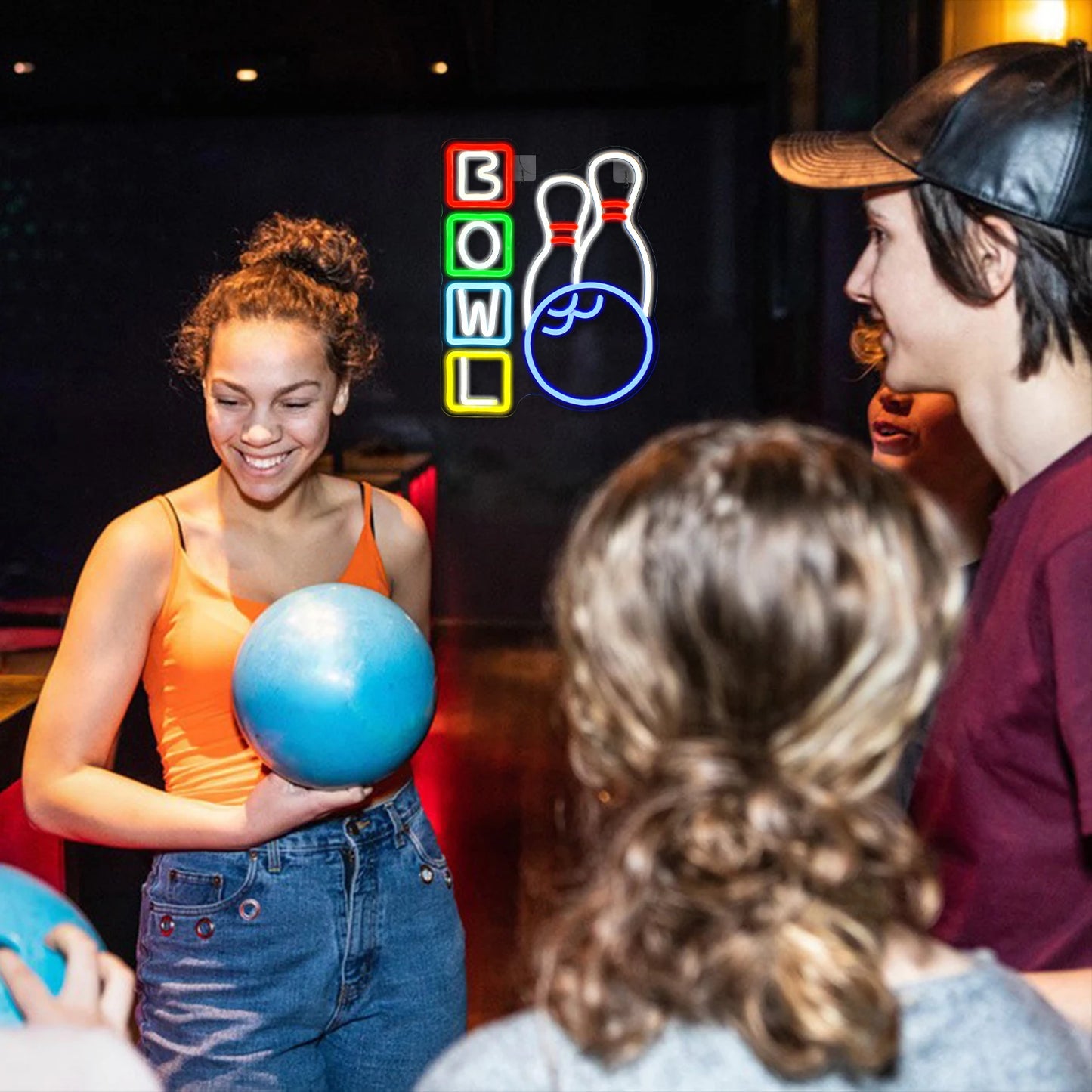 Bowling 5V USB LED Ljusskylt - Budgetvänlig