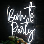 Born to Party – LED-neonskylt (5 V USB)
