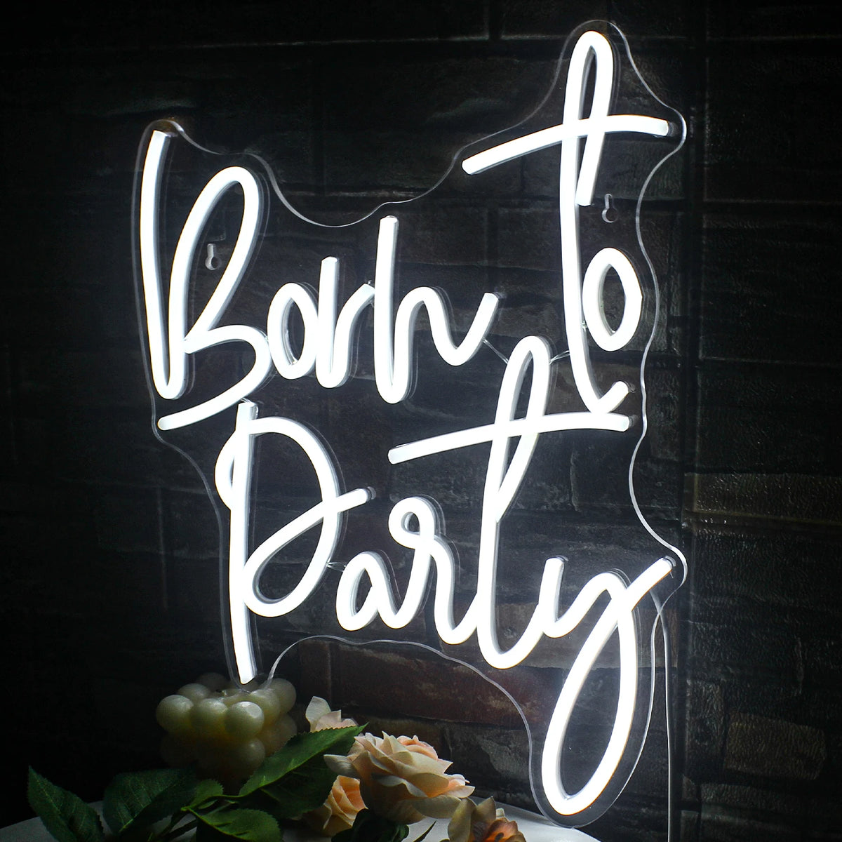 Born to Party – LED-neonskylt (5 V USB)