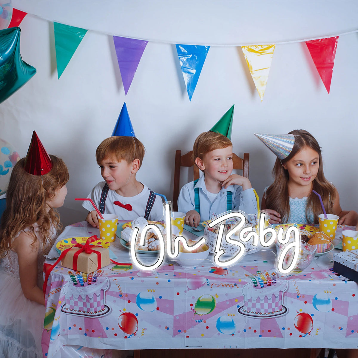 Oh Baby – LED-neonskylt (5 V USB)