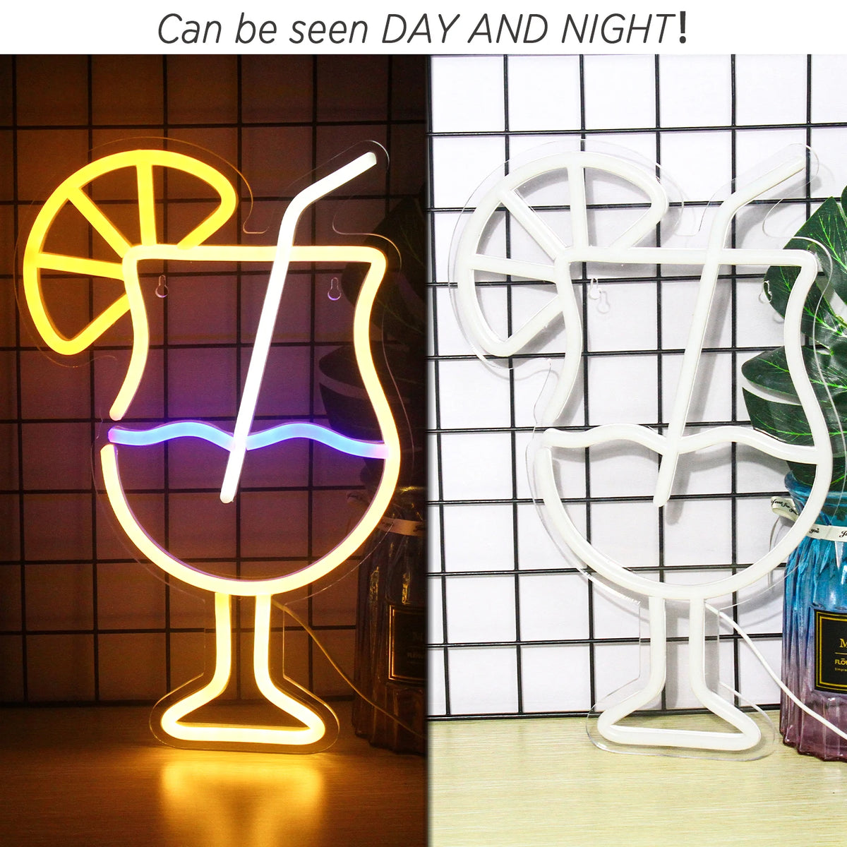 Dryckesmugg – LED-neonskylt (5 V USB)