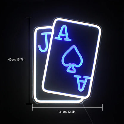 Poker 5V USB LED Ljusskylt - Budgetvänlig