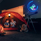 Måne och svamp – LED-neonskylt (5 V USB)