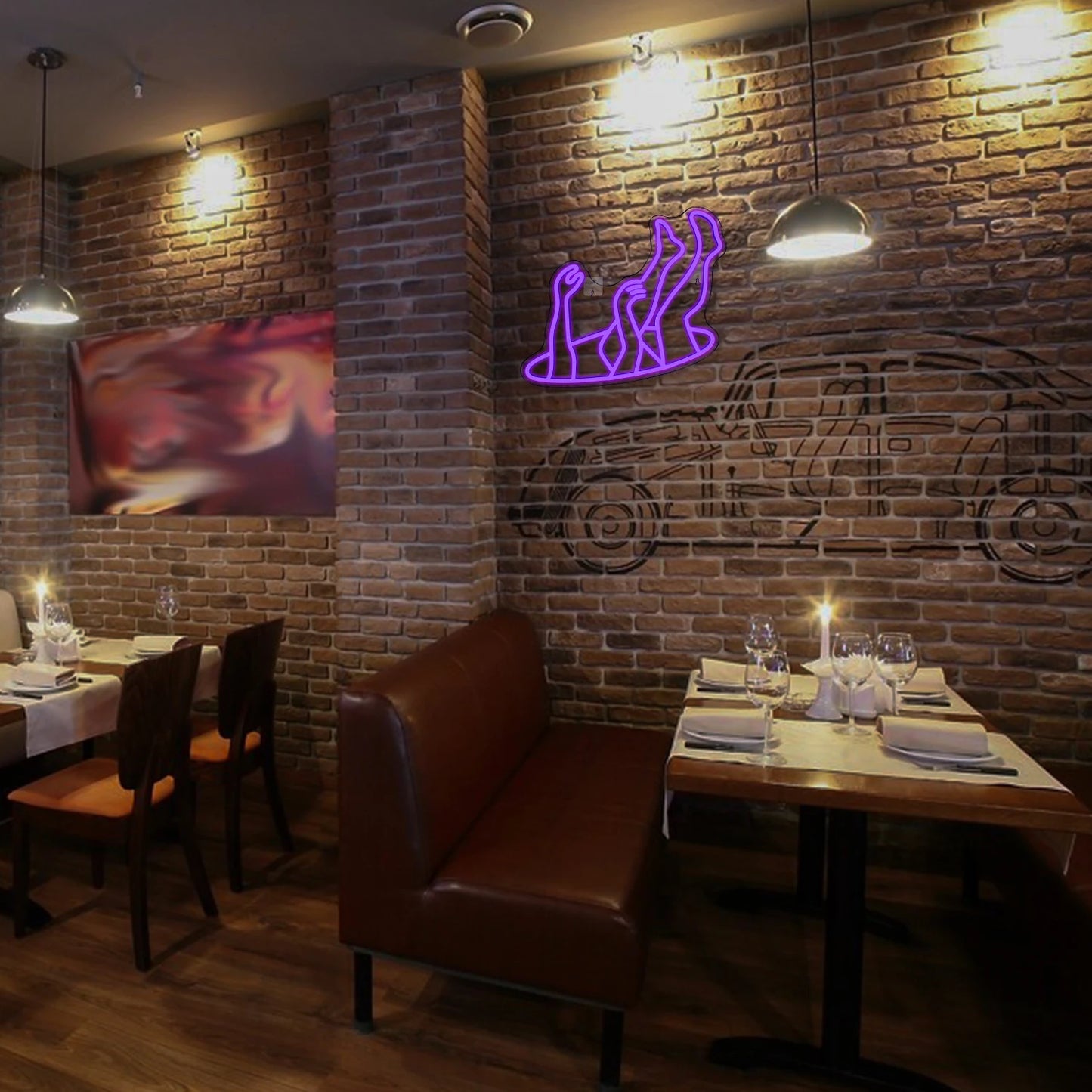 Come Down 5V USB LED Ljusskylt - Prisvänlig
