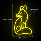 Räv – LED-neonskylt (5 V USB)