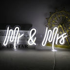 Mr & Mrs – LED-neonskylt (5 V USB)