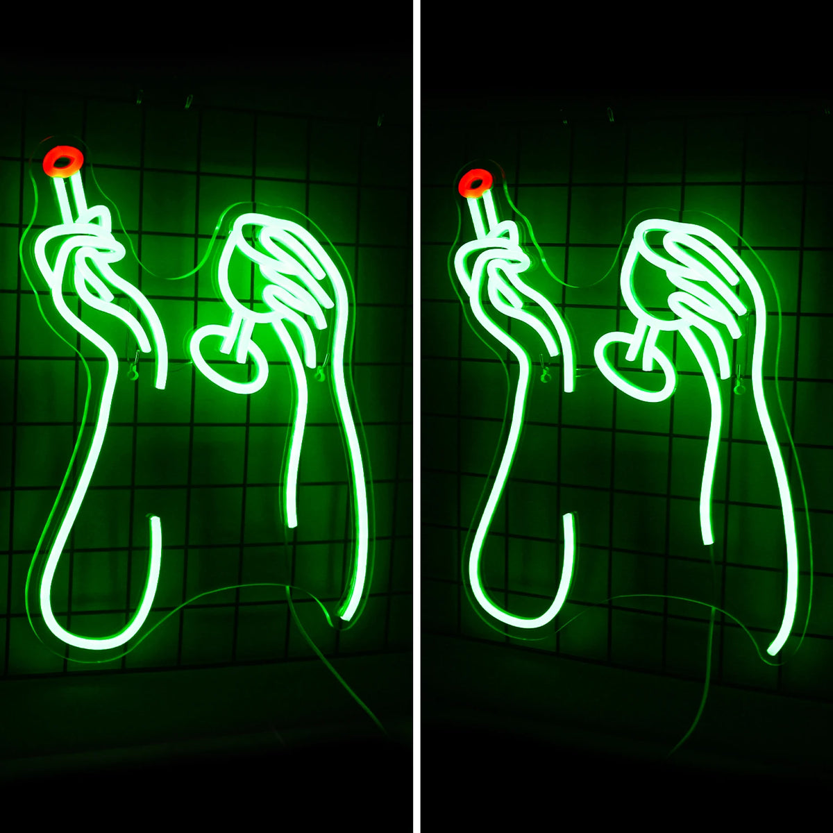 Rök- och dryckesmotiv – LED-neonskylt (5 V USB)
