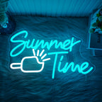 Summer Time – Glass – LED-neonskylt (5 V USB)