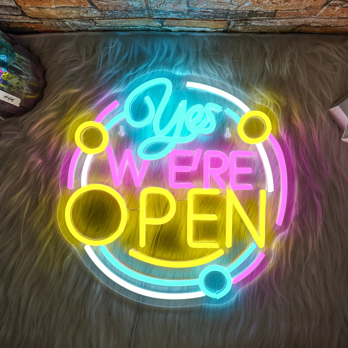 Yes We're Open 5V USB LED Neon Sign - Budget Friendly