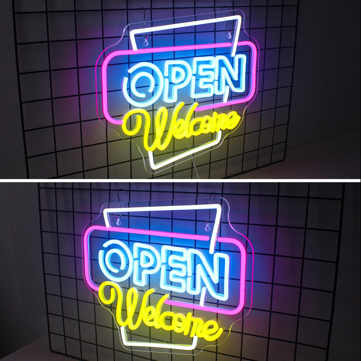 Open Welcome – LED-neonskylt (5 V USB)