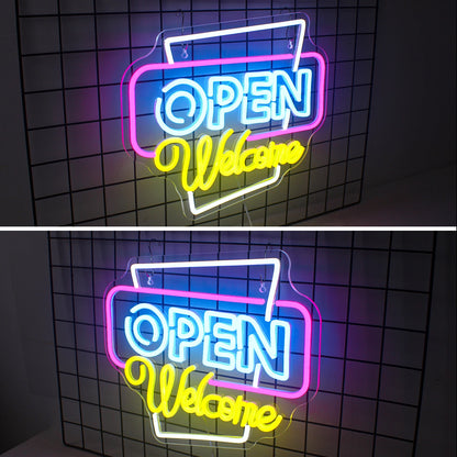 Öppen Välkommen 5V USB LED Ljusskylt - Prisvänlig