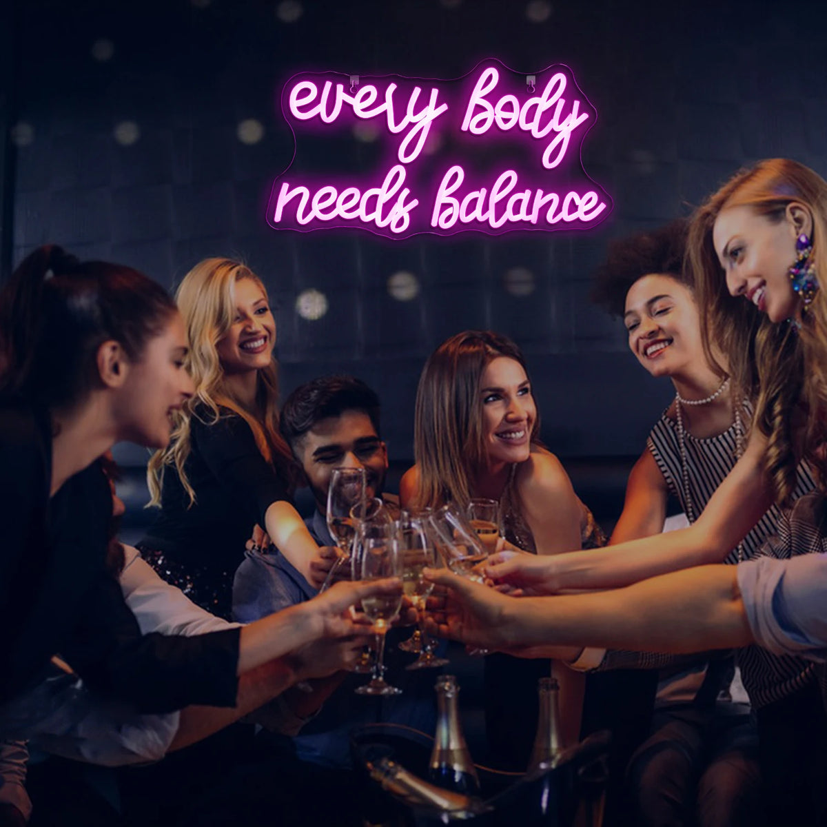 Every Body Needs Balance – LED-neonskylt (5 V USB)