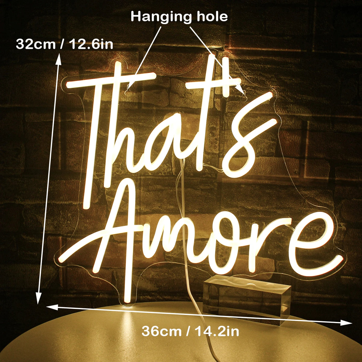 That's Amore – LED-neonskylt (5 V USB)
