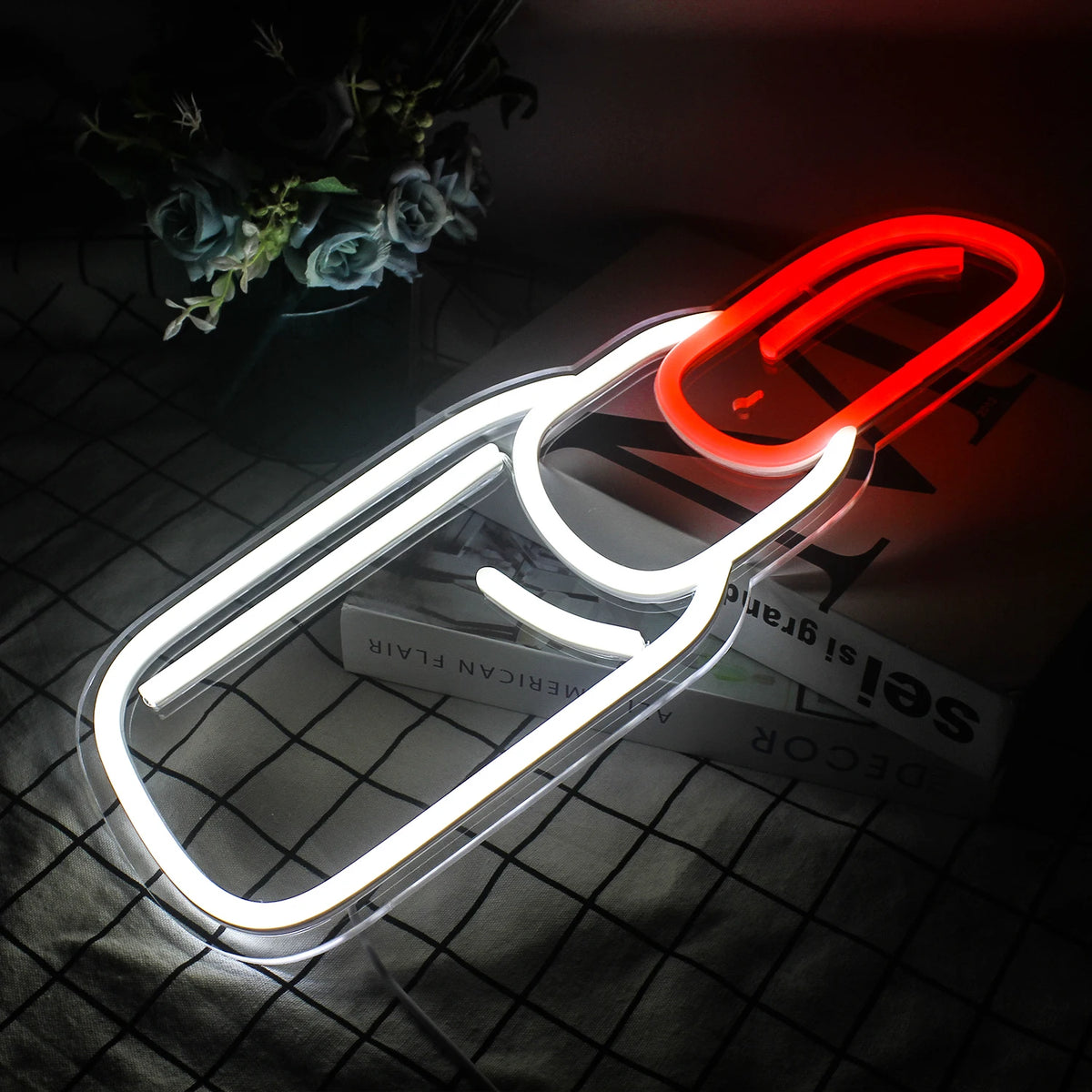 Läppstift – LED-neonskylt (5 V USB)