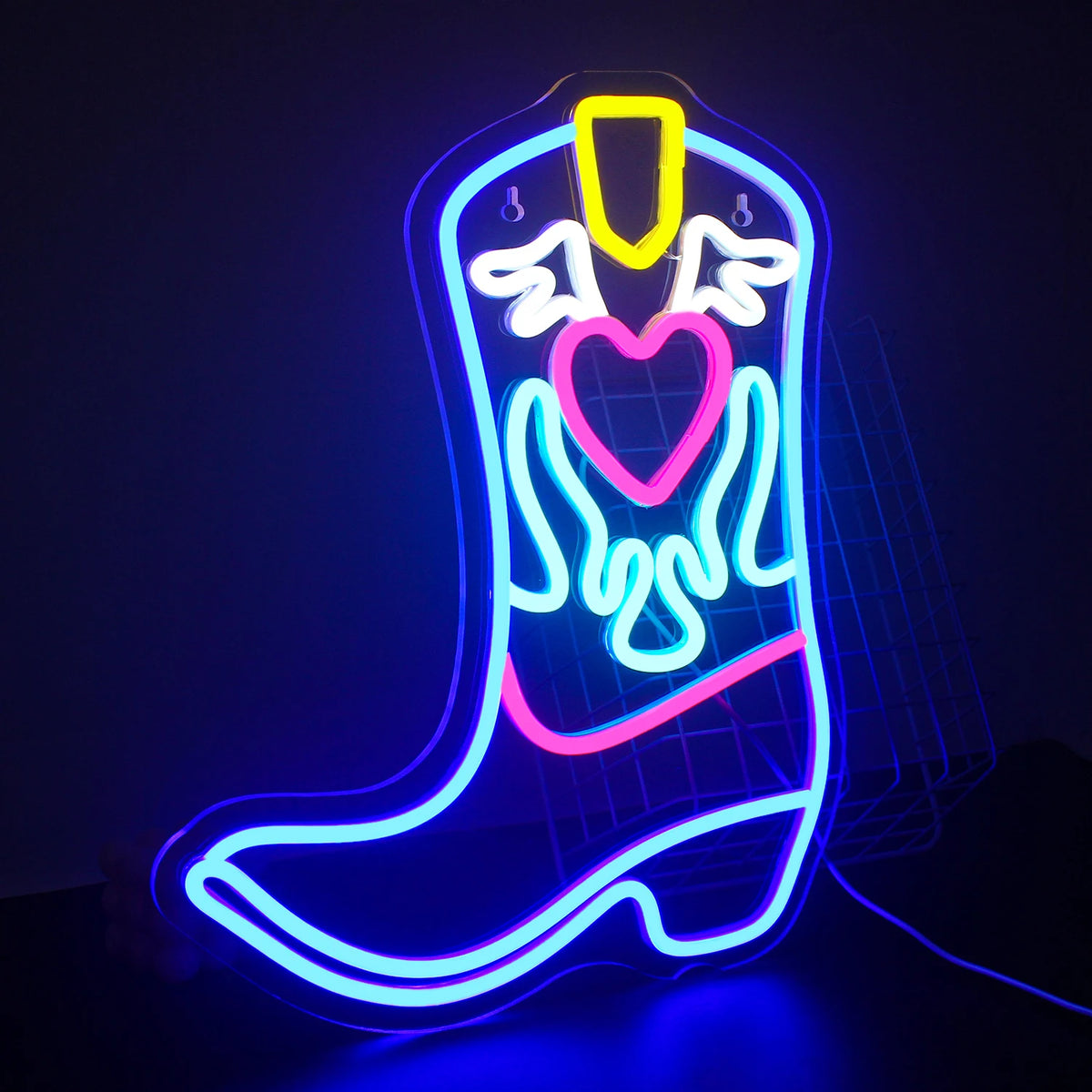 Cowboystövel – LED-neonskylt (5 V USB)