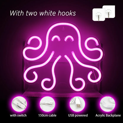 Octopus 5V USB LED Ljusskylt - Budgetvänlig