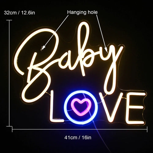 Baby Love 5V USB LED Ljusskylt - Prisvänlig
