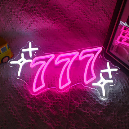 Lucky Number 777 5V USB LED Neon Sign - Budget Friendly