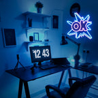 OK – Explosion i serietidningsstil – LED-neonskylt (5 V USB)