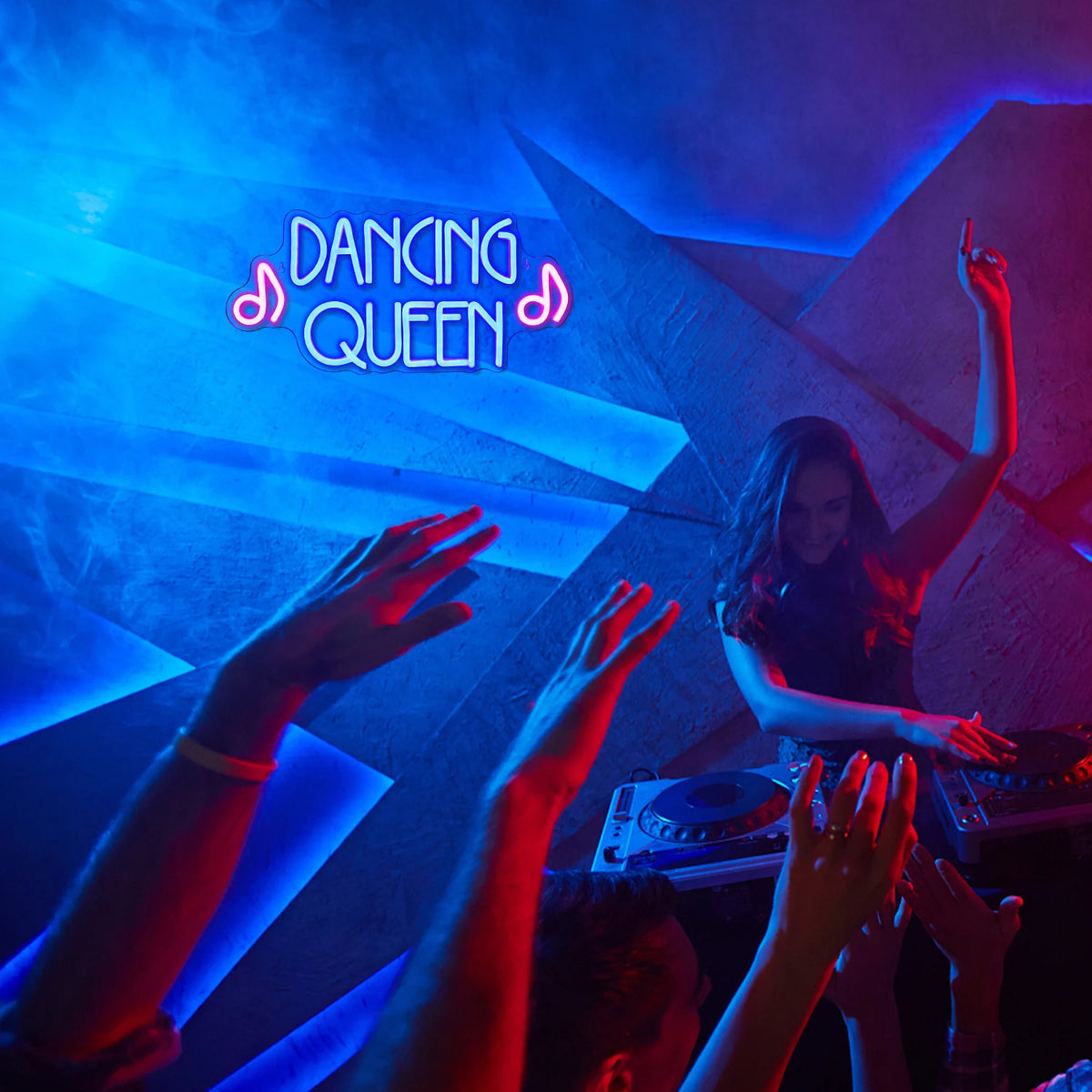 DANCING QUEEN – Musiknoter – LED-neonskylt (5 V USB)