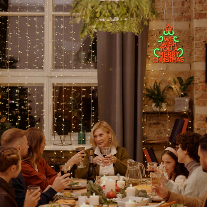 Vi önskar er en god jul 5V USB LED Ljusskylt - Budgetvänlig