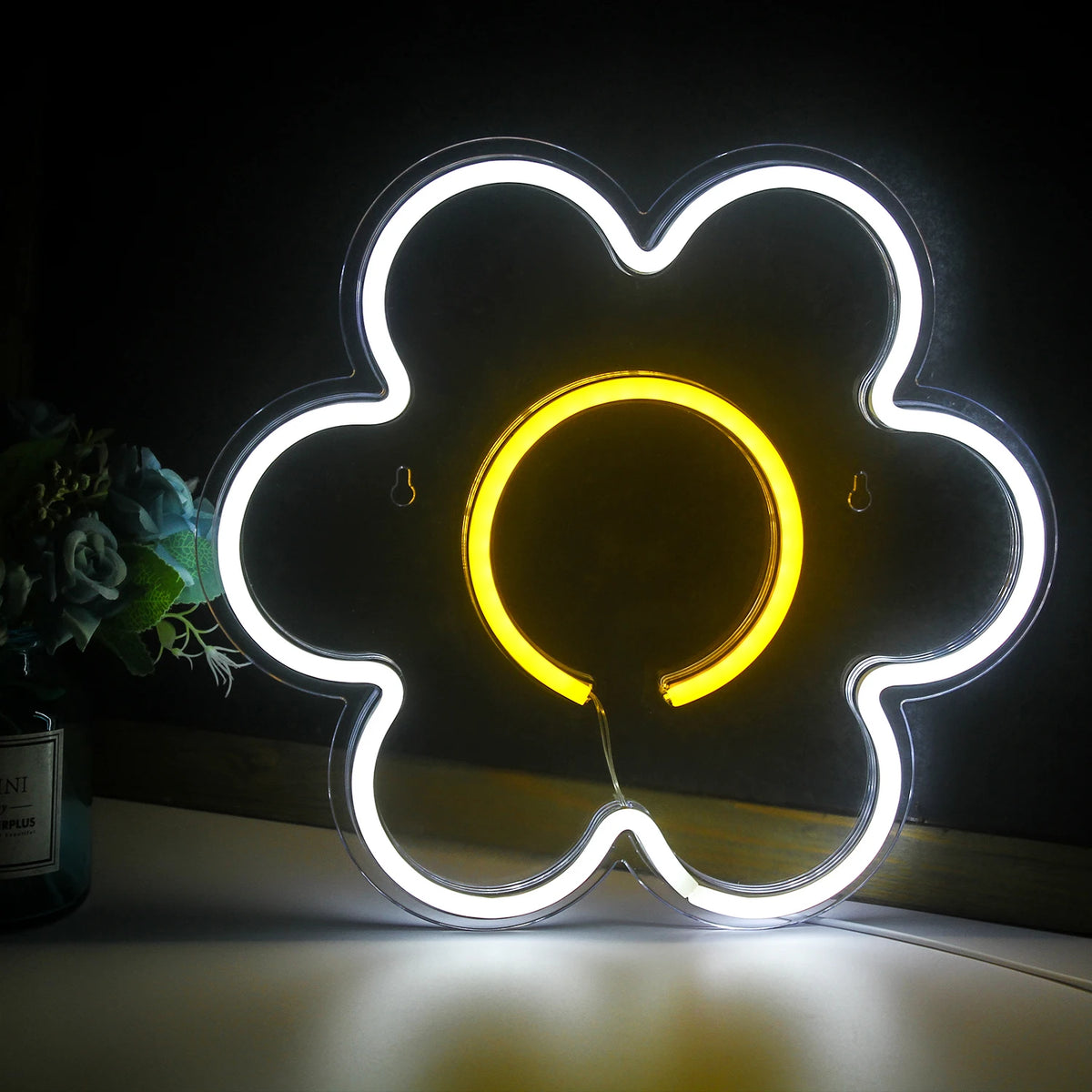 Blomma – LED-neonskylt (5 V USB)