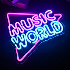 MUSIC WORLD – Triangel – LED-neonskylt (5 V USB)