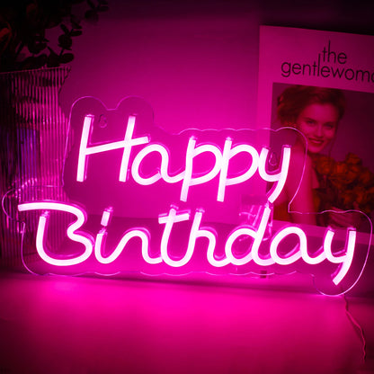 Happy Birthday 5V USB LED Ljusskylt - Prisvärd