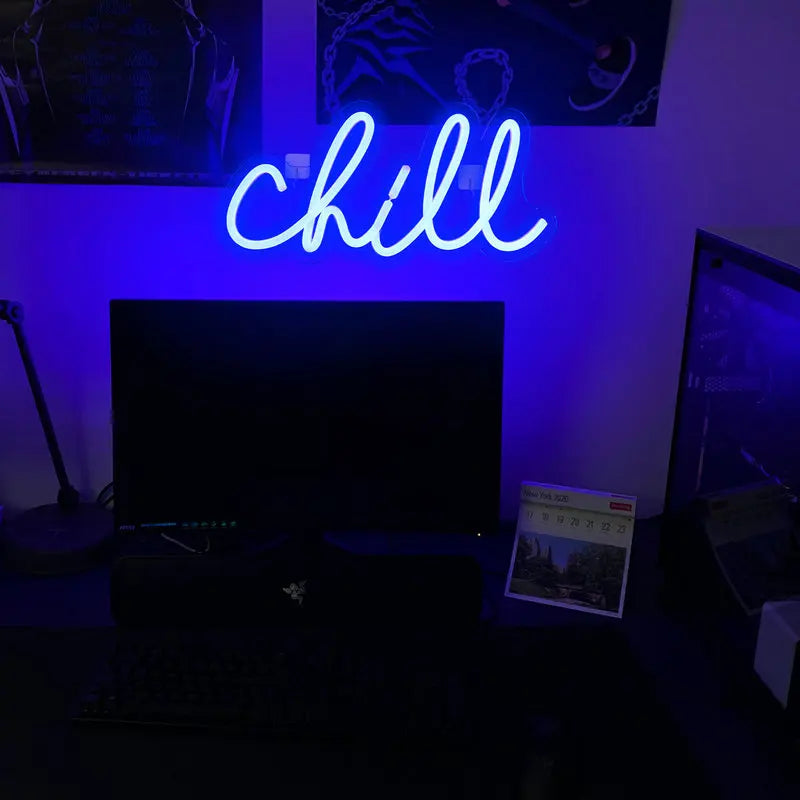Chill 5V USB LED Ljusskylt - Budgetvänlig
