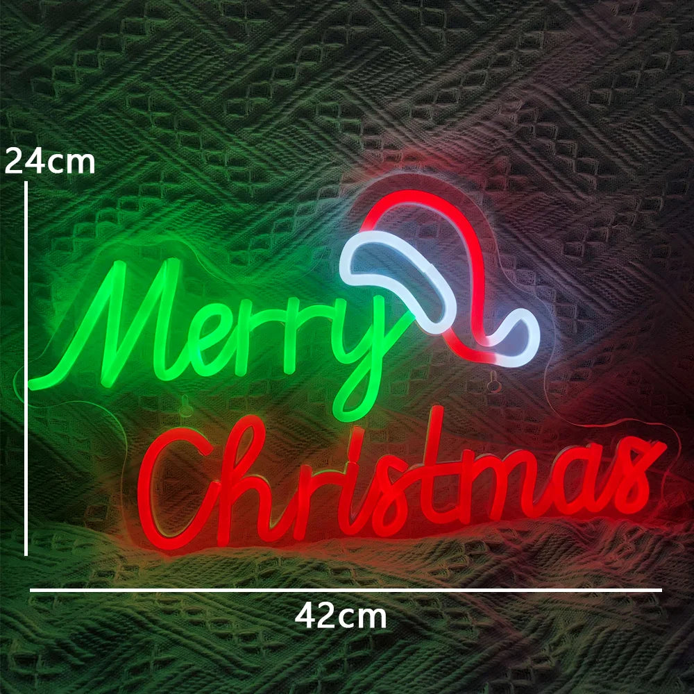 Färdiga julmotiv – LED-neonskylt (5 V USB)