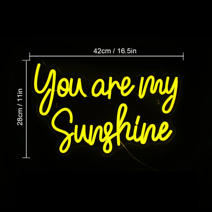You Are My Sunshine 5V USB LED Ljusskylt - Budgetvänlig