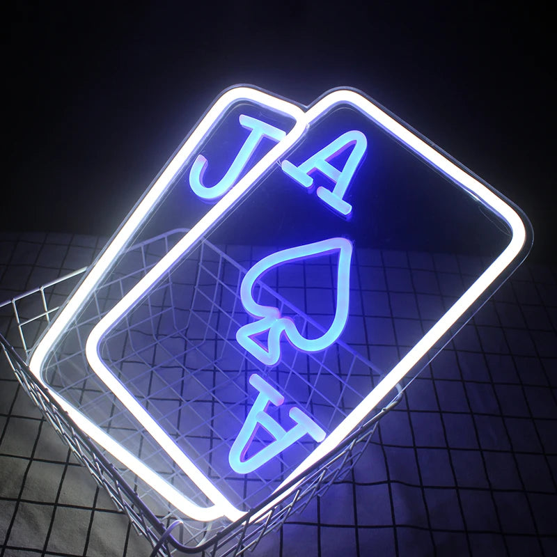 Poker 5V USB LED Ljusskylt - Budgetvänlig