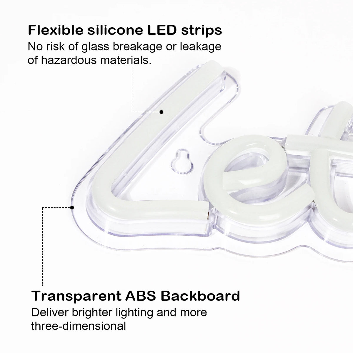 Let's Party – LED-neonskylt (5 V USB)