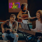 Live Music – Pil – LED-neonskylt (5 V USB)