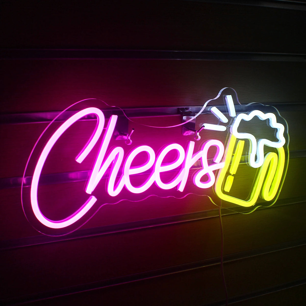 Cheers – Ölsejdel – LED-neonskylt (5 V USB)