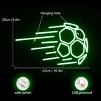 Fotboll – LED-neonskylt (5 V USB)
