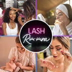 LASH ROOM – Ögonfransar i stället för O-bokstäverna – LED-ljusskylt (5 V USB)