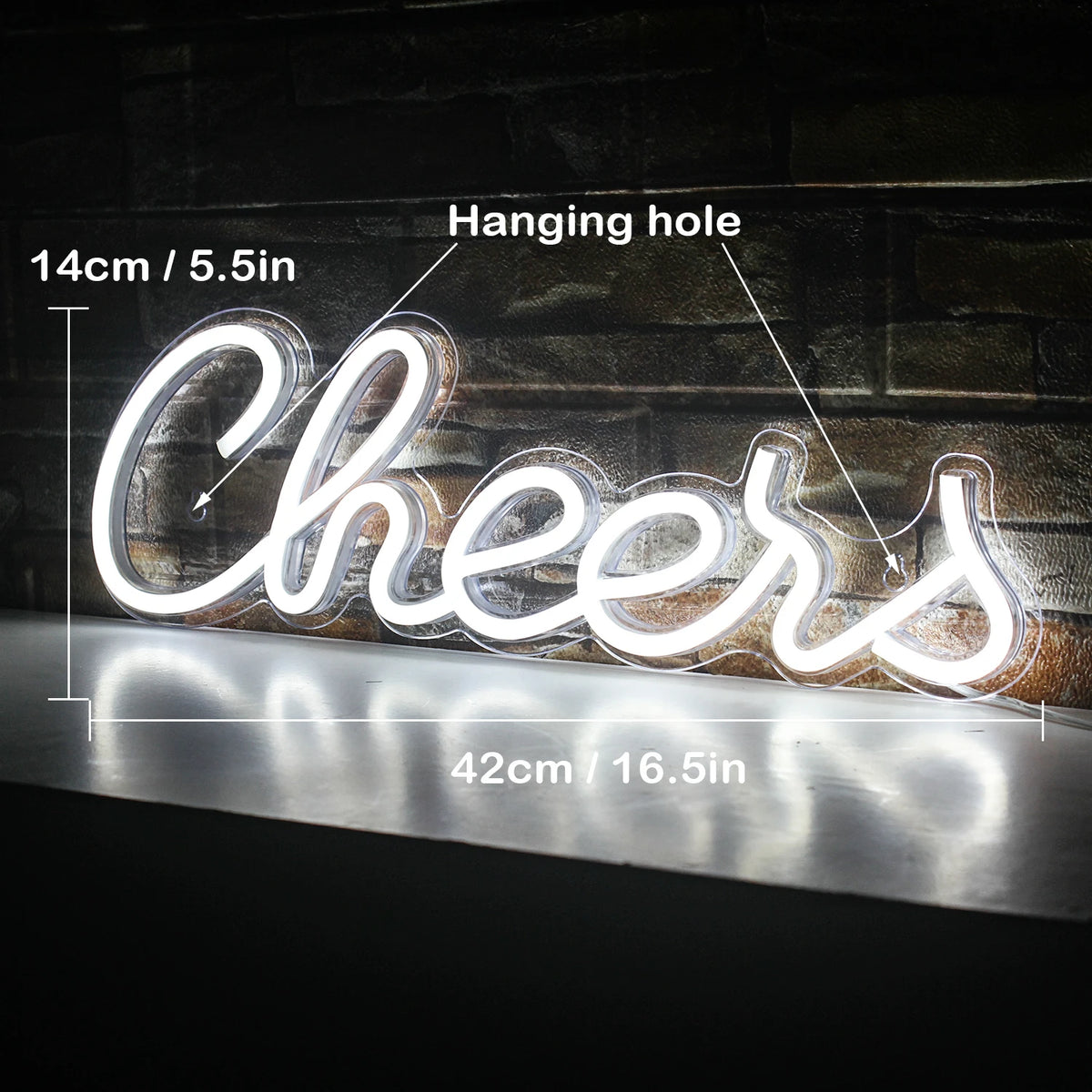 Cheers – LED-neonskylt (5 V USB)