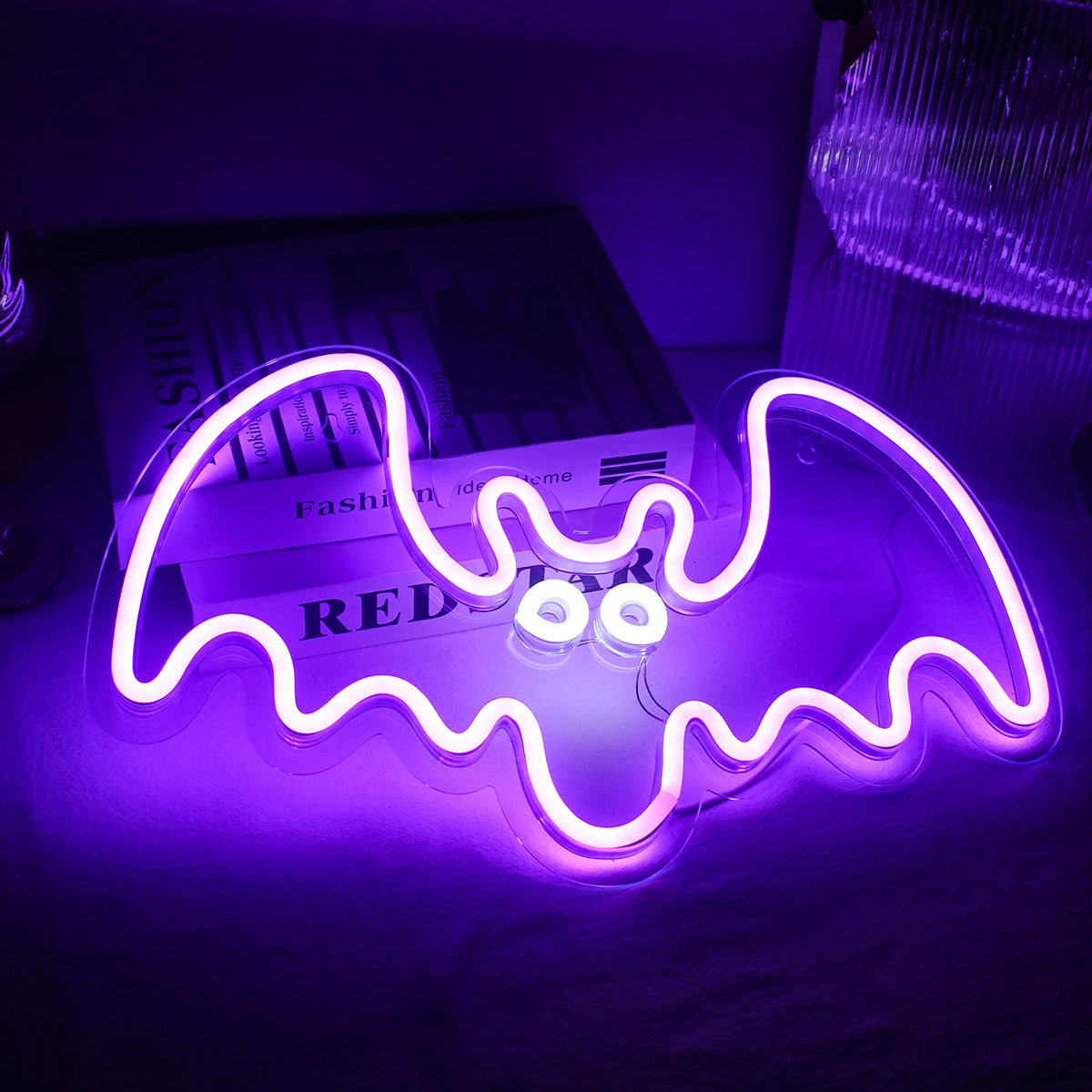 Fladdermus – LED-neonskylt (5 V USB)