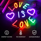Love Is Love 5V USB LED Neon Sign - Budget Friendly