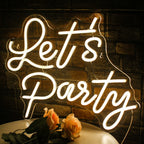 Let's Party – LED-neonskylt (5 V USB)