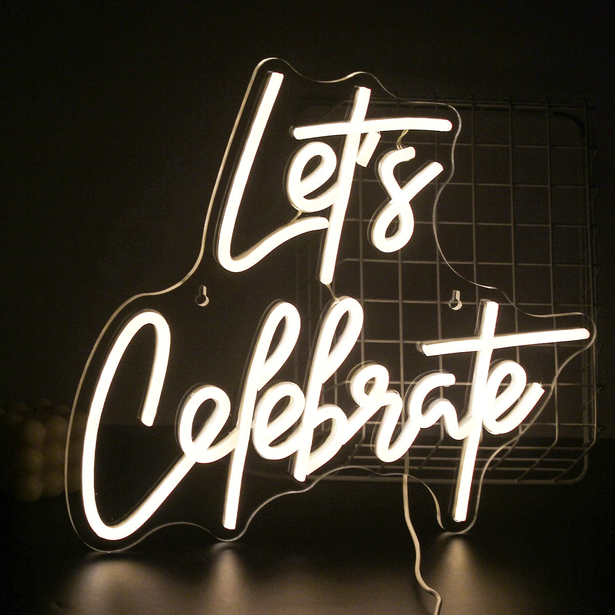Let's Celebrate – LED-neonskylt (5 V USB)